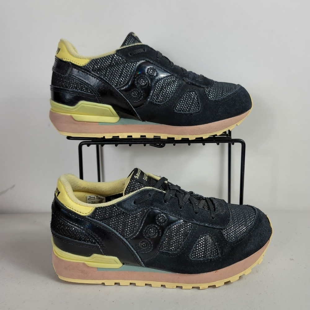 Saucony girls child Shadow Original Sneaker Sz 2 Black - Picture 2 of 9
